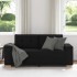 Sofá Loveseat de tela negra de 140