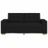 Sofá Loveseat de tela negra de 140