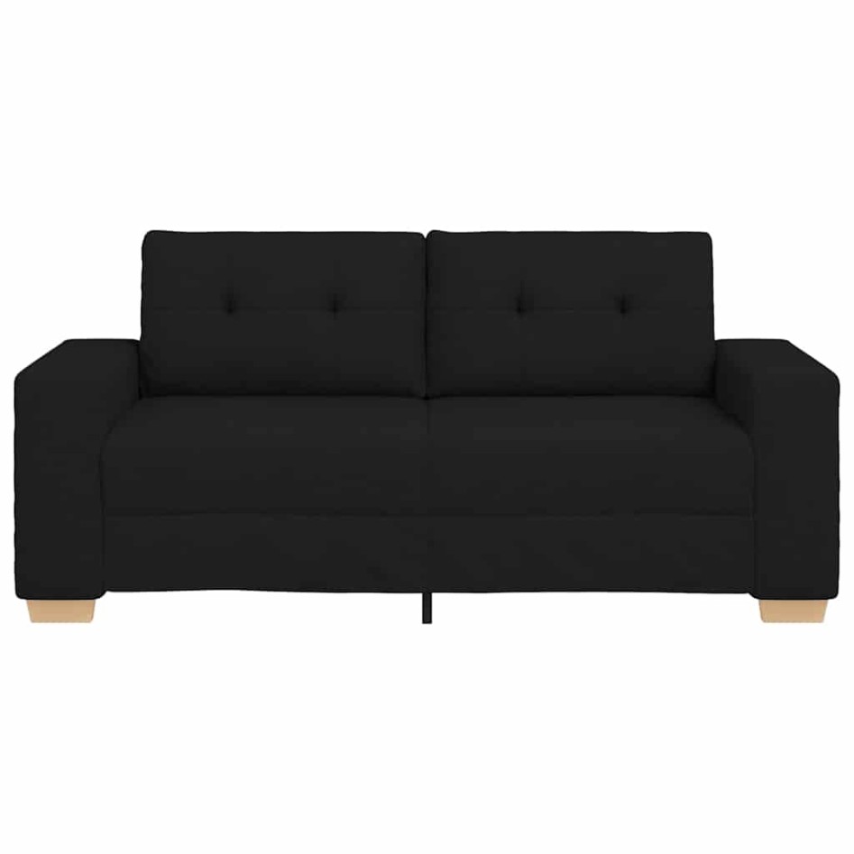 Sofá Loveseat de tela negra de 140
