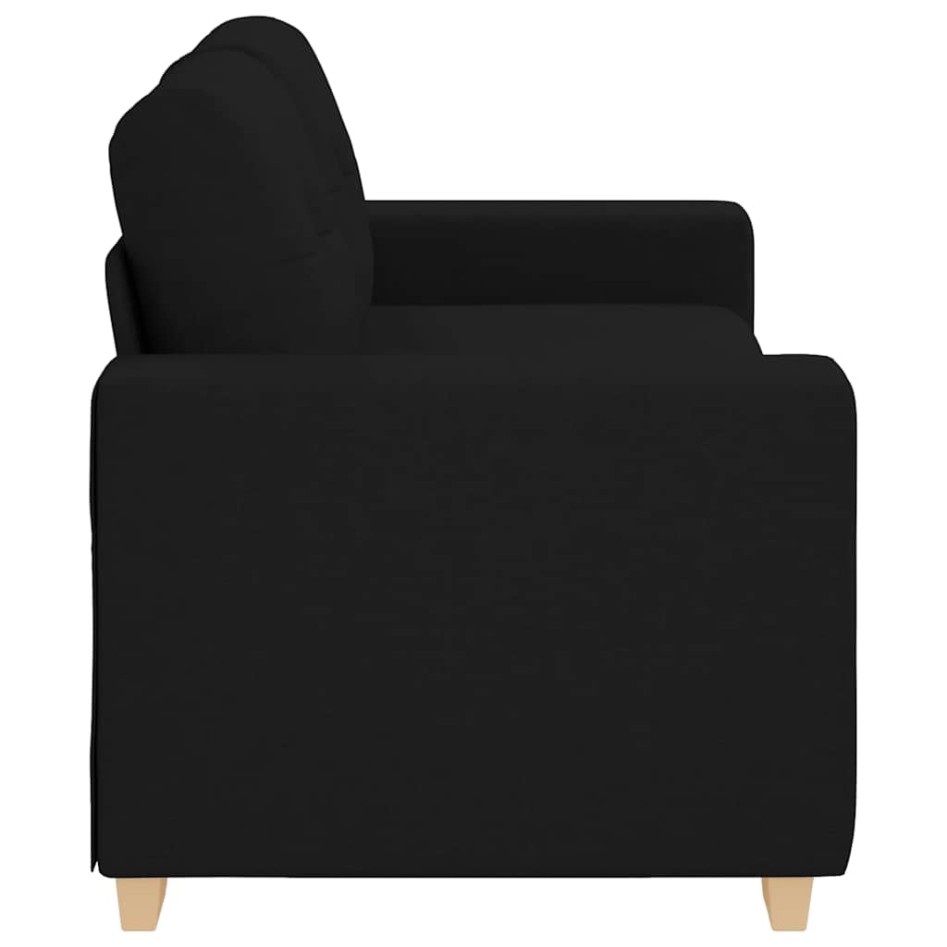 Sofá Loveseat de tela negra de 140