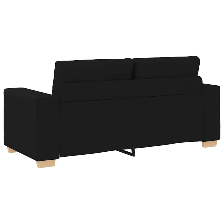 Sofá Loveseat de tela negra de 140