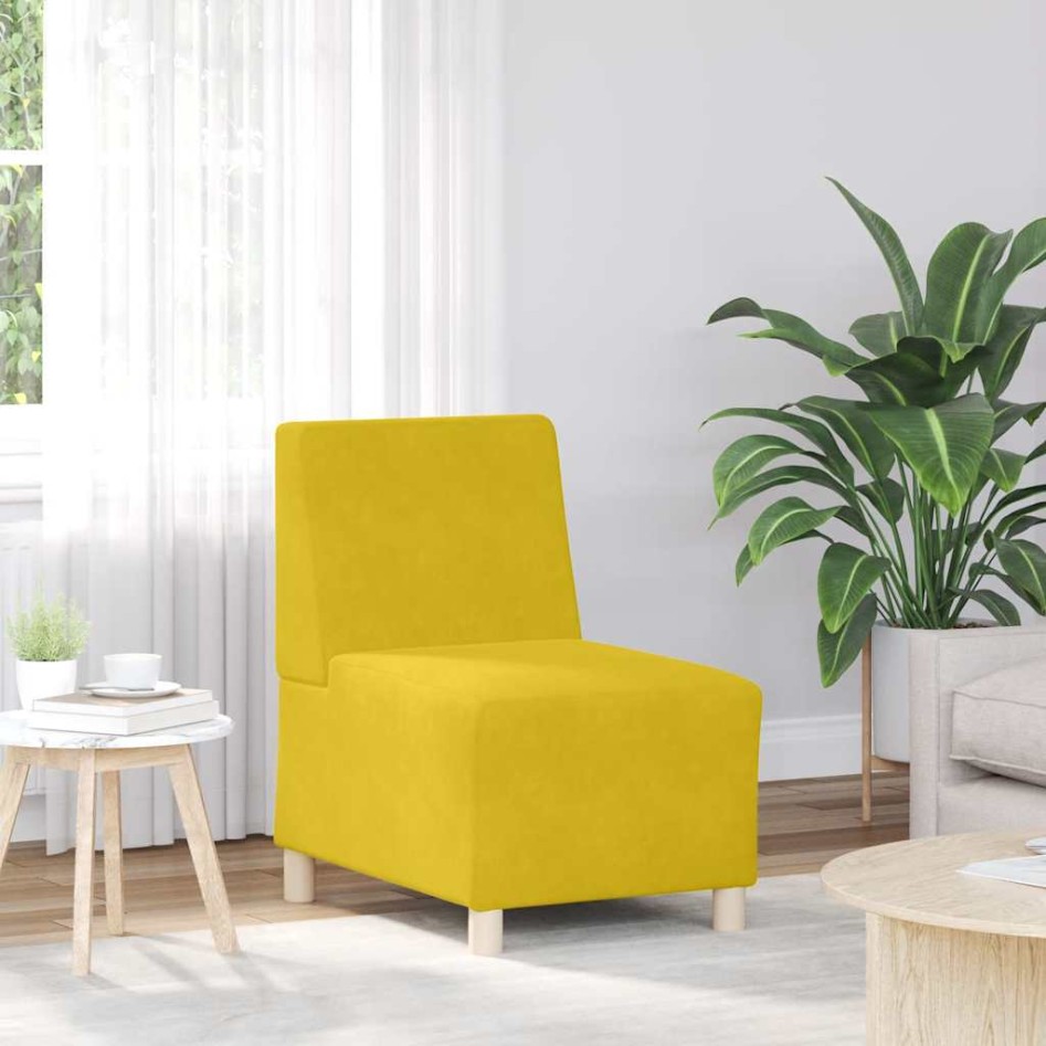 Sillón de terciopelo amarillo 55