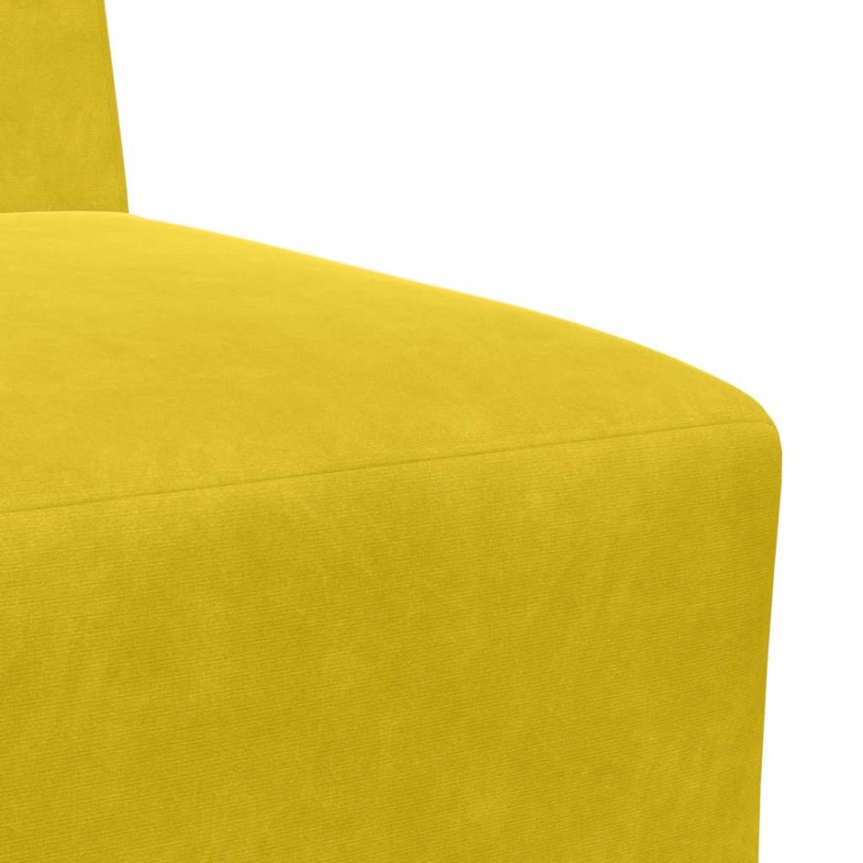 Sillón de terciopelo amarillo 55