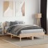Estructura de cama con cabecero madera maciza pino 135x190