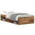 Estructura de cama sin colchón de madera antigua 75x190