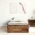 Estructura de cama sin colchón de madera antigua 75x190