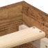 Estructura de cama sin colchón de madera antigua 75x190