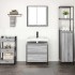 Set de muebles de baño 2 pzas madera contrachapada gris