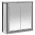 Set de muebles de baño 2 pzas madera contrachapada gris