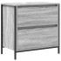 Set de muebles de baño 2 pzas madera contrachapada gris