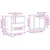 Set de muebles de baño 2 pzas madera contrachapada gris