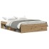 Estructura de cama sin colchón roble artesanal 135x190