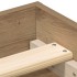 Estructura de cama sin colchón roble artesanal 135x190