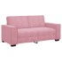 Sofá de 2 plazas terciopelo rosa 140
