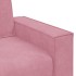 Sofá de 2 plazas terciopelo rosa 140