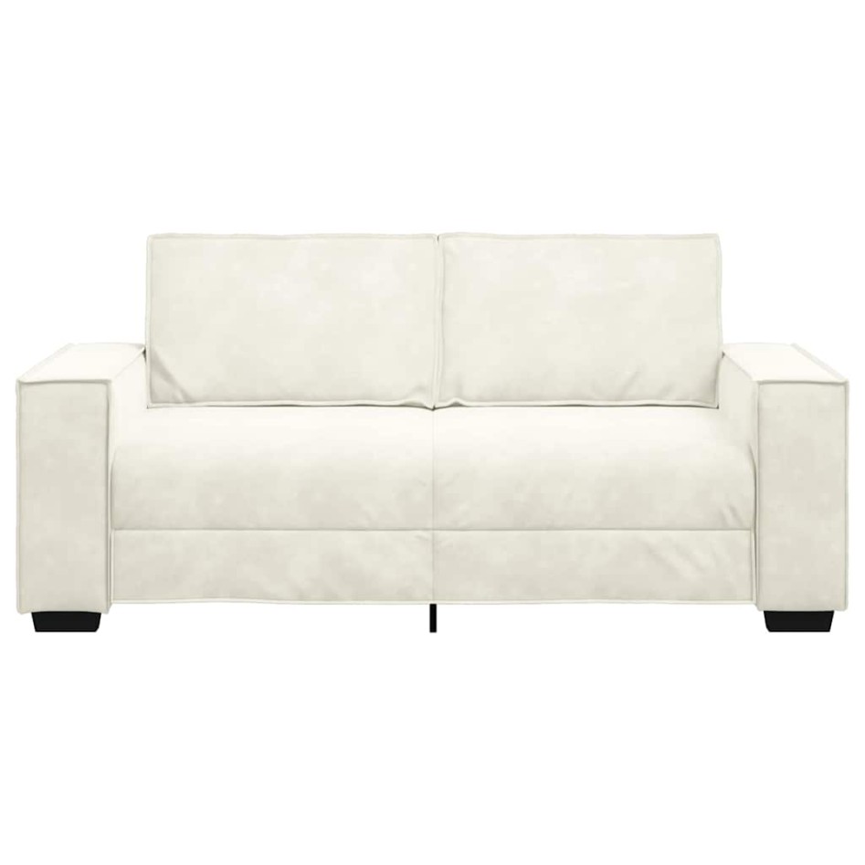 Sofá de 2 plazas terciopelo color crema 140