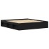 Estructura de cama sin colchón roble negro 150x200