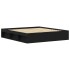 Estructura de cama sin colchón roble negro 150x200