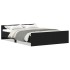 Estructura de cama sin colchón roble negro 120x190