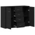 Aparador de madera de roble negro 88x30x64