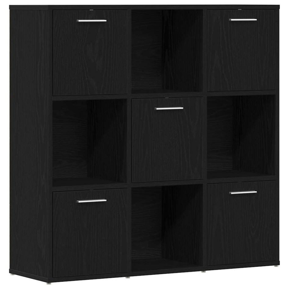 Librería de roble negro 90x28x90 cm Madera de