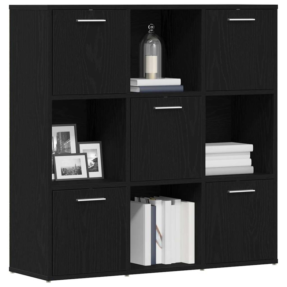 Librería de roble negro 90x28x90 cm Madera de