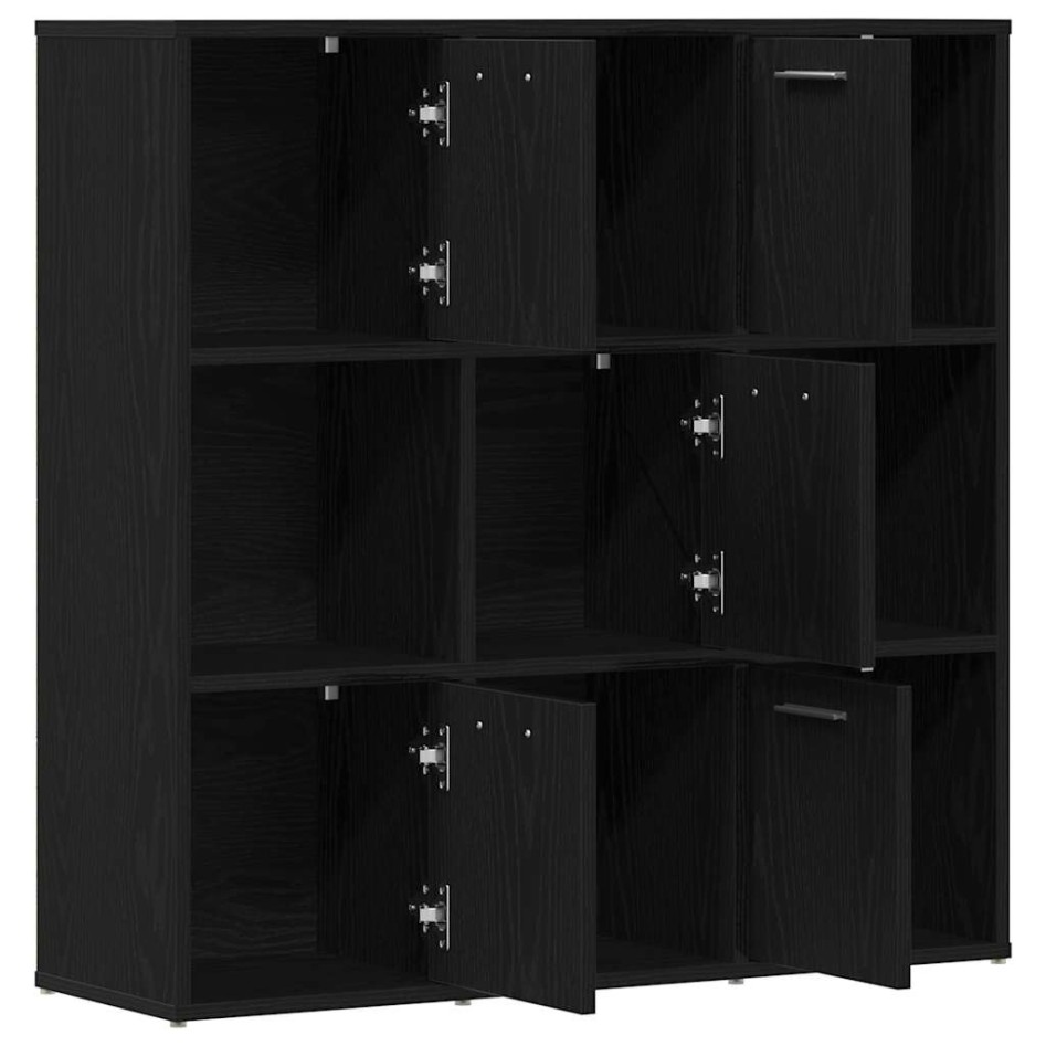 Librería de roble negro 90x28x90 cm Madera de