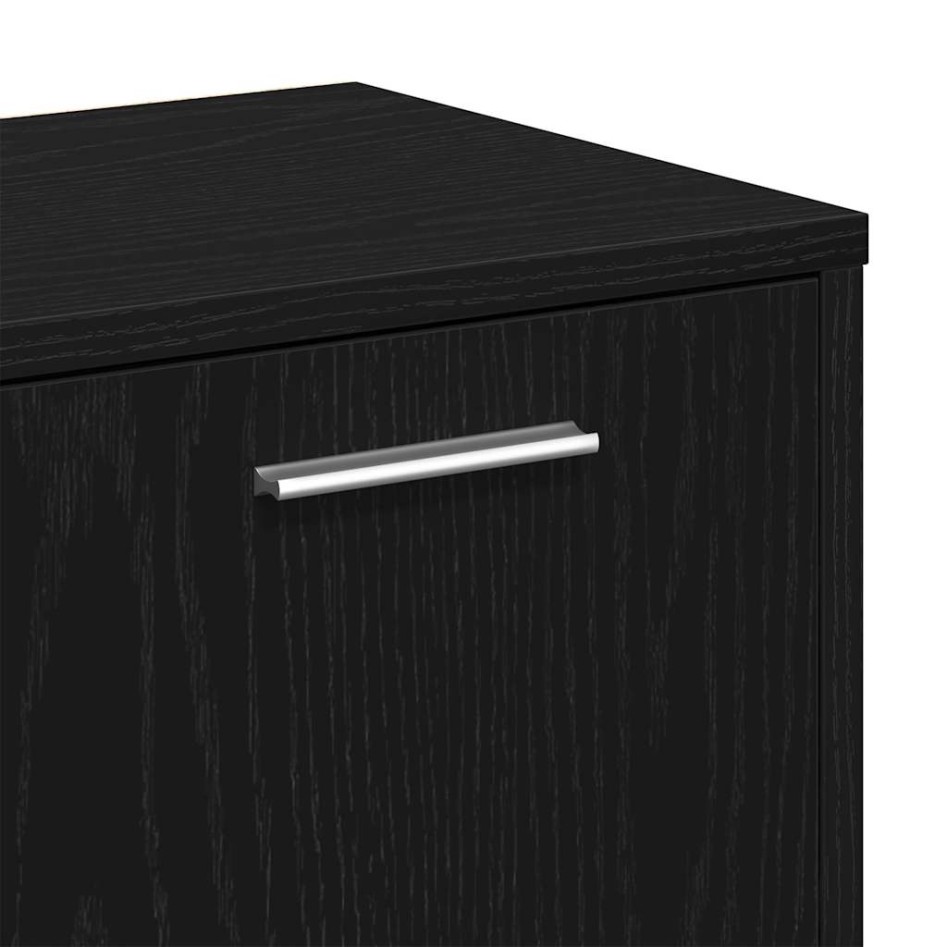 Librería de roble negro 90x28x90 cm Madera de