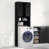 Mueble para lavadora roble negro 64x25,5x190