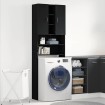 Mueble para lavadora roble negro 64x25,5x190 cm