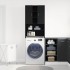 Mueble para lavadora roble negro 64x25,5x190