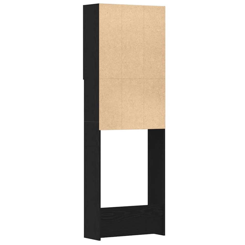 Mueble para lavadora roble negro 64x25,5x190