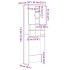 Mueble para lavadora roble negro 64x25,5x190