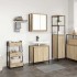 Set de muebles de baño 2 pzas madera contrachapada roble