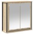 Set de muebles de baño 2 pzas madera contrachapada roble