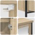 Set de muebles de baño 2 pzas madera contrachapada roble