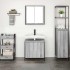 Set de muebles de baño 2 pzas madera contrachapada gris