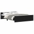 Estructura de cama sin colchón roble negro 160x200