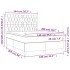 Cama box spring colchón y LED terciopelo rosa 140x200