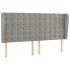 Cama box spring colchón y LED terciopelo gris claro 160x200