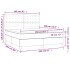 Cama box spring colchón y LED terciopelo gris claro 160x200