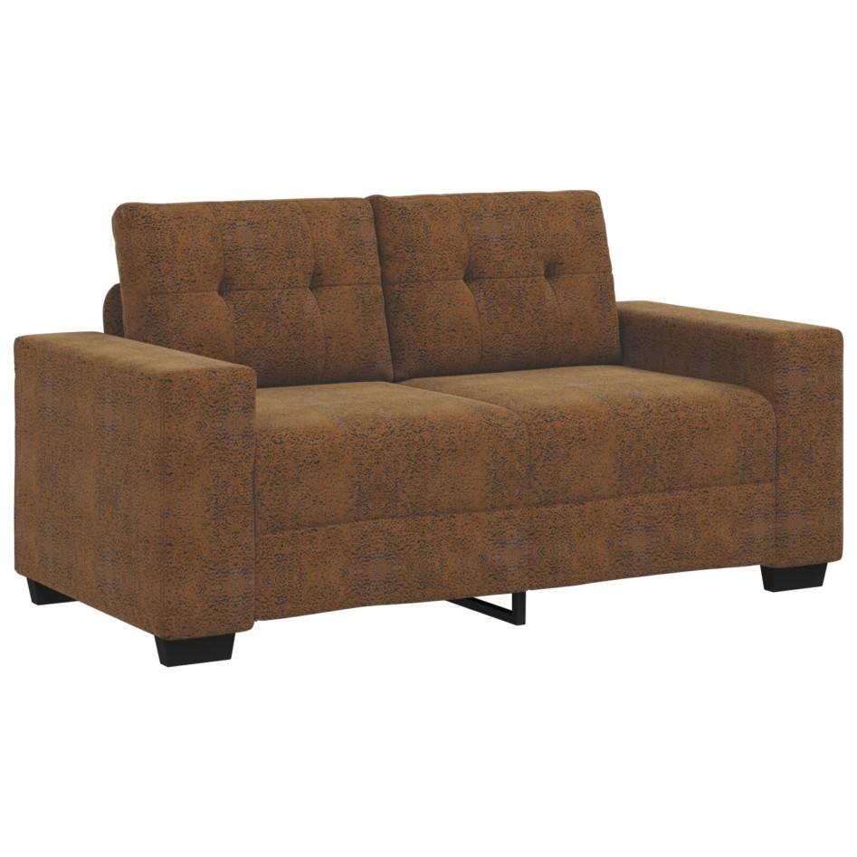 Conjunto de 2 Marrón Tela, Madera Grande Elegante