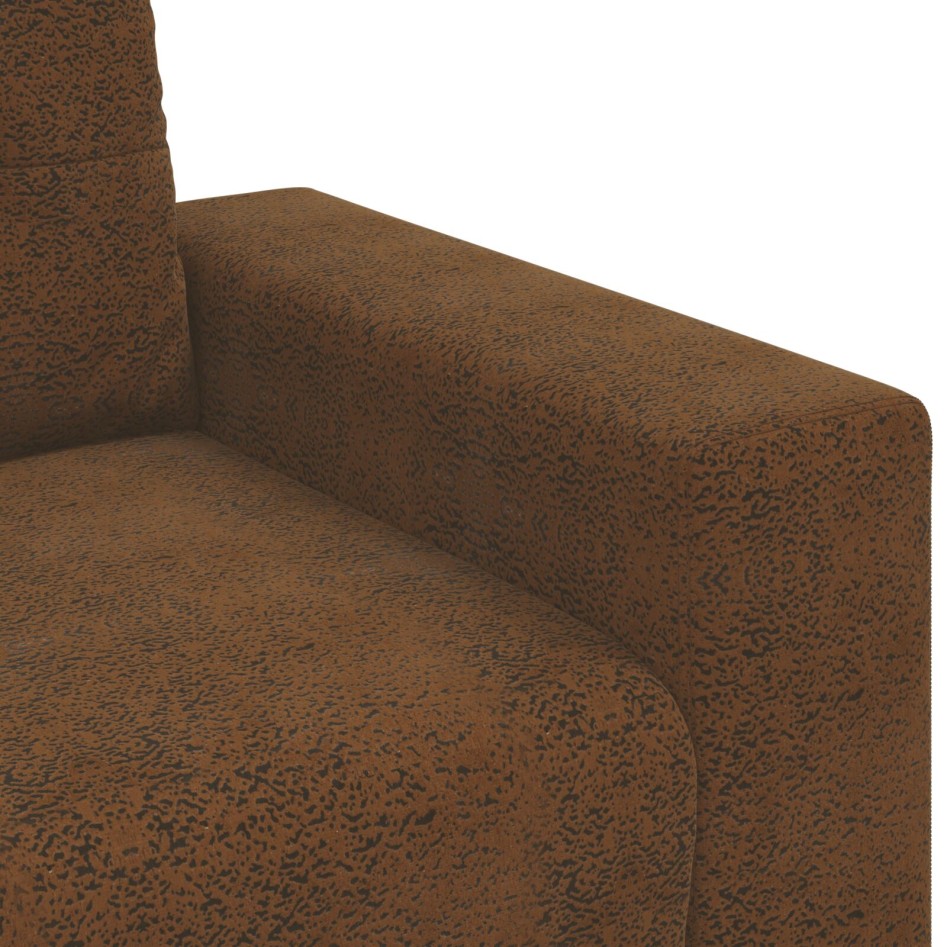 Conjunto de 2 Marrón Tela, Madera Grande Elegante