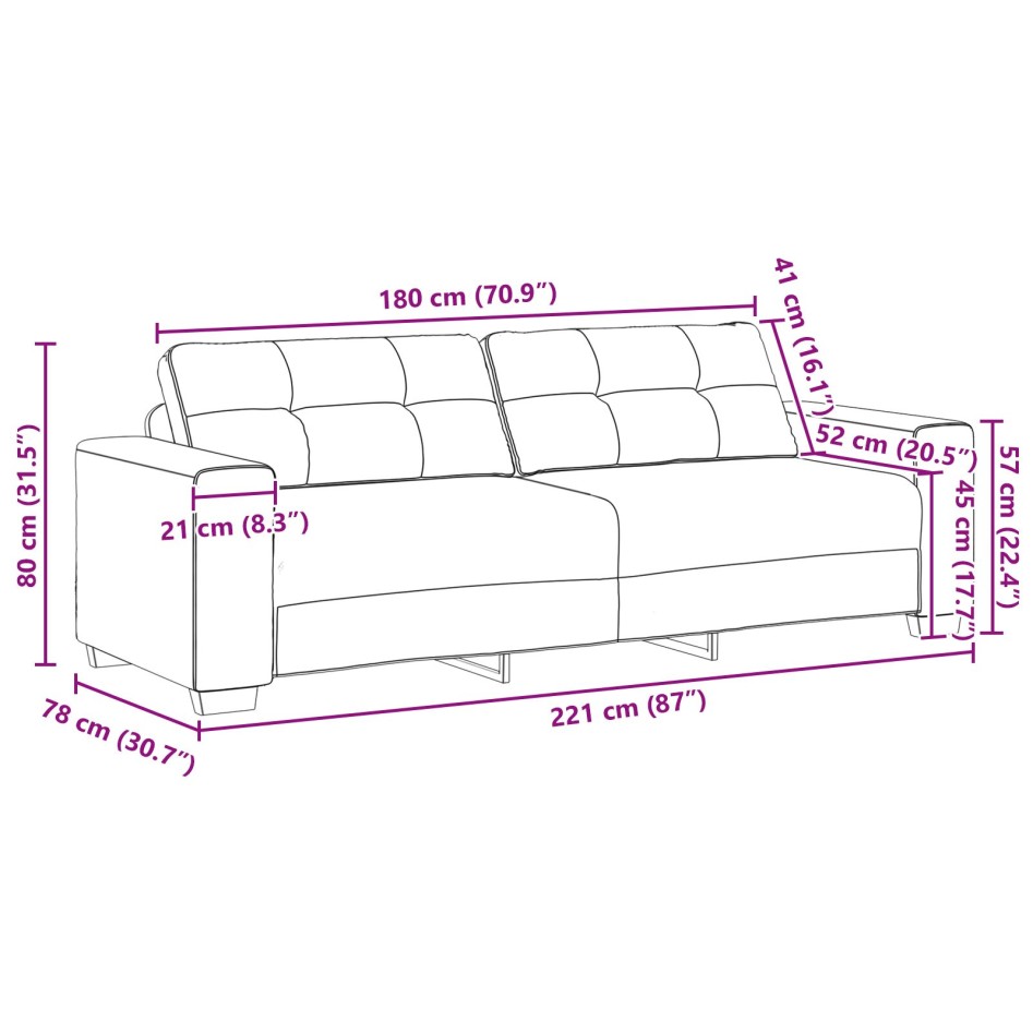 Conjunto de 2 Marrón Tela, Madera Grande Elegante