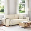 Sofá silla  Lino 59 cm Beige Tela y Madera Sofá de 3 plazas Sofá