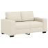 Sofá Loveseat  Beige Tela y Madera Mediano Fundas