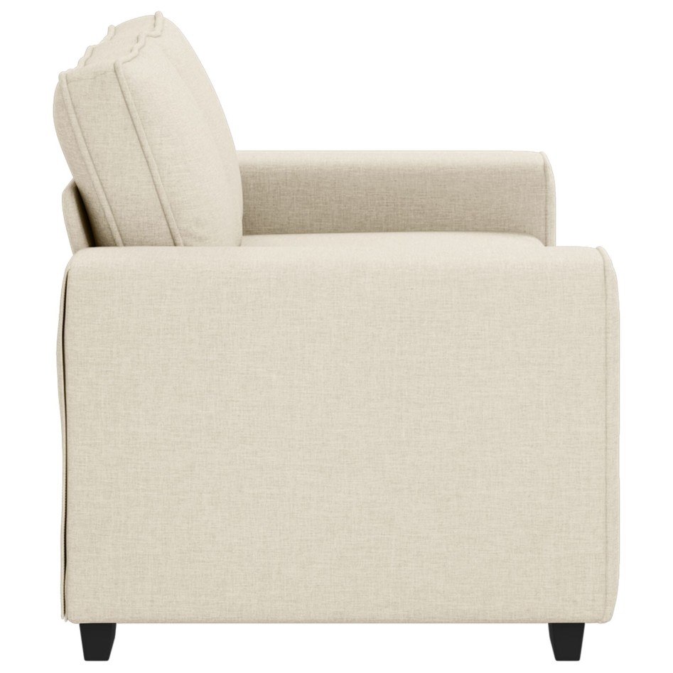 Sofá Loveseat  Beige Tela y Madera Mediano Fundas