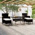 Set comedor jardín 5 pzas ratán sintético vidrio templado