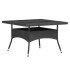 Set comedor jardín 5 pzas ratán sintético vidrio templado