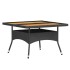 Set comedor jardín 5 pzas ratán sintético y madera acacia